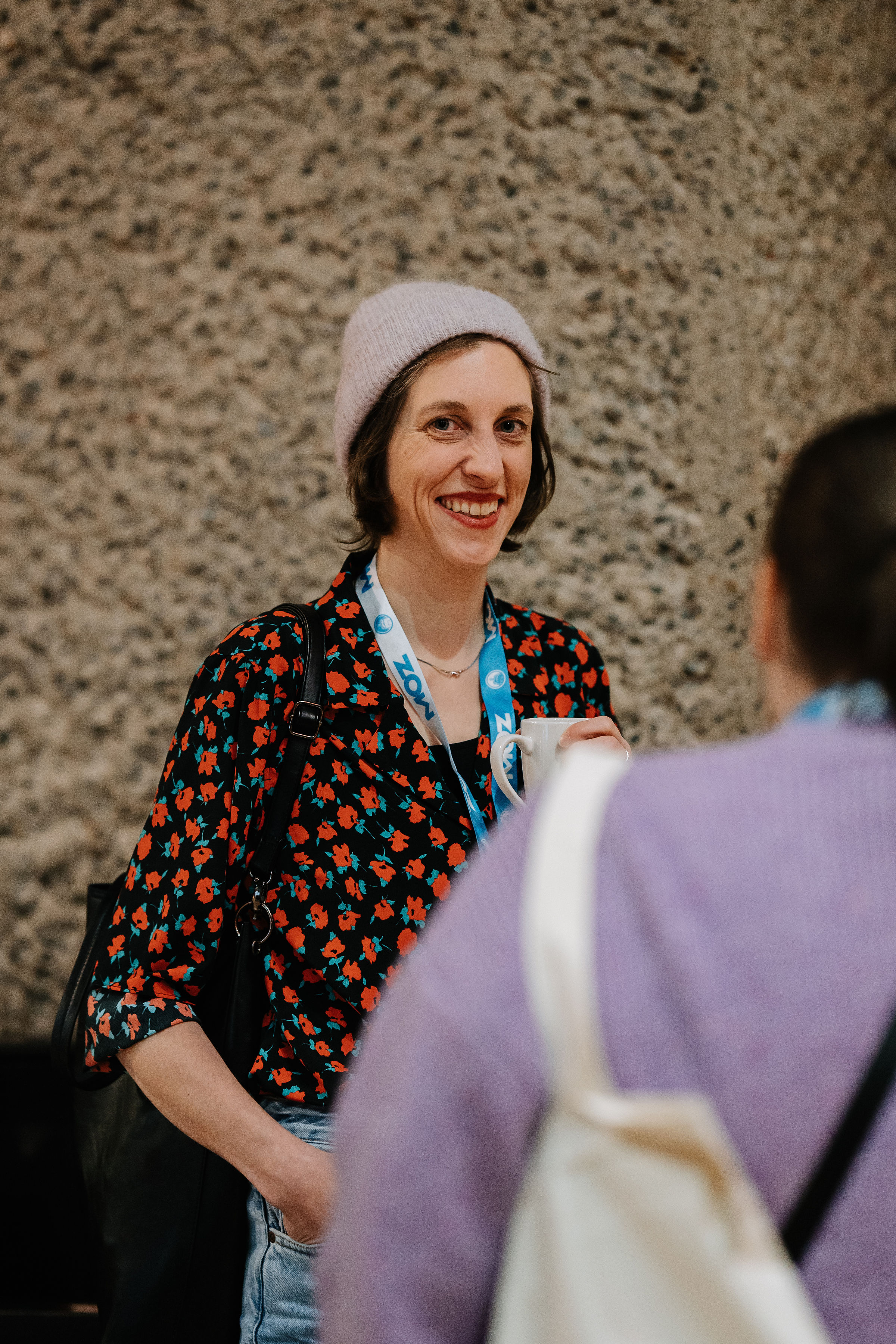 Corina Burri at an industry conference